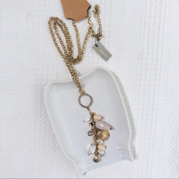 🟣 Chico’s | Long 15" Seashore Gold Necklace - Picture 4 of 4